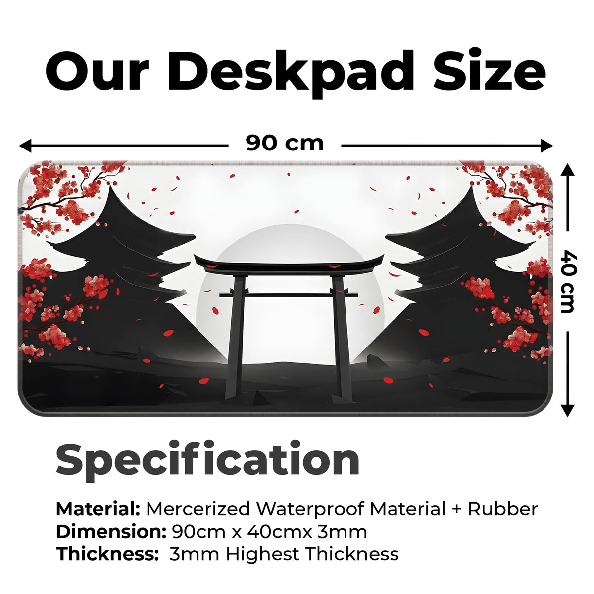 Japanese Torii Gate Sakura Blossom Deskmat