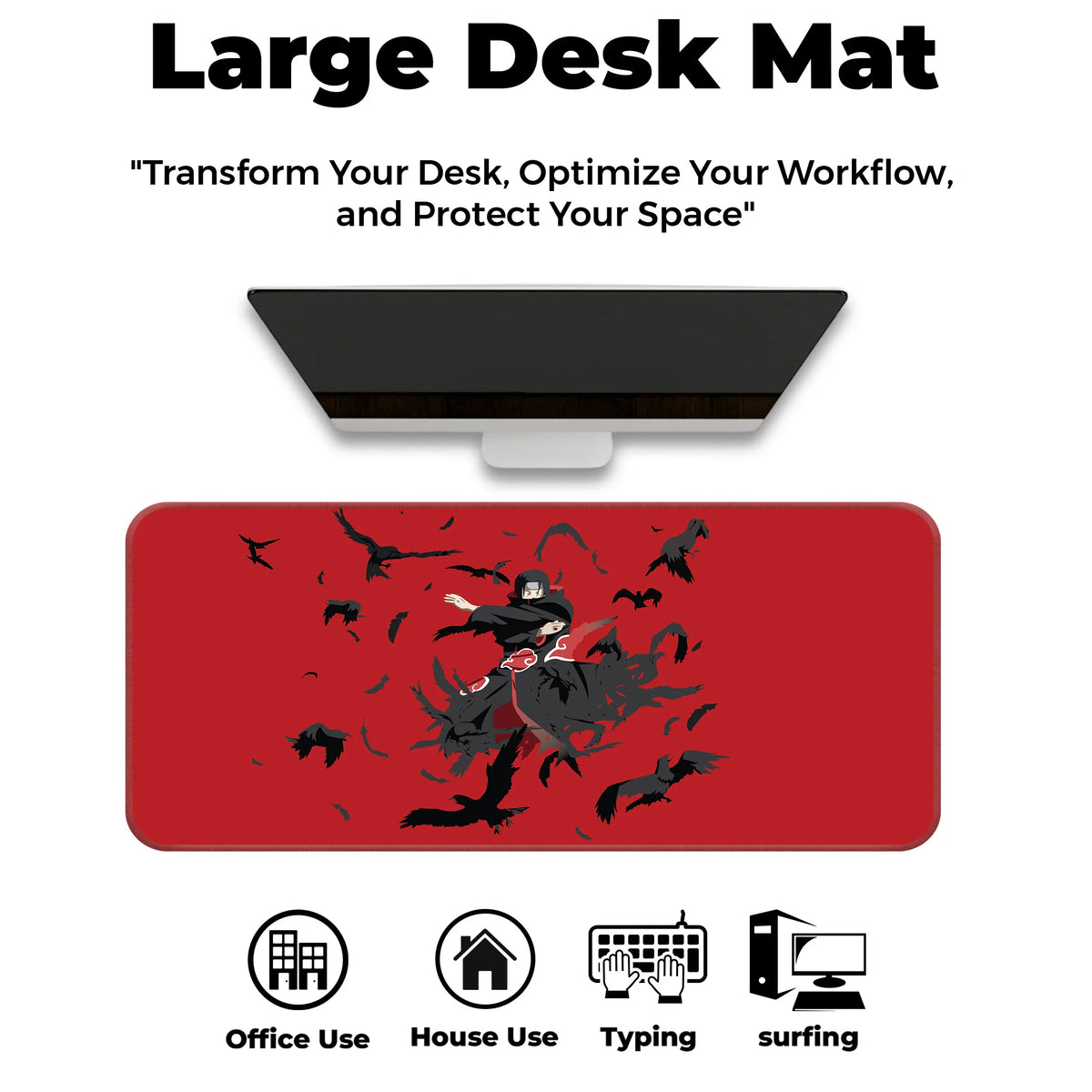 Naruto Itachi Uchiha Crows Deskmat