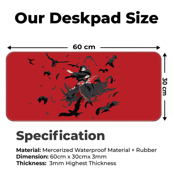 Naruto Itachi Uchiha Crows Deskmat