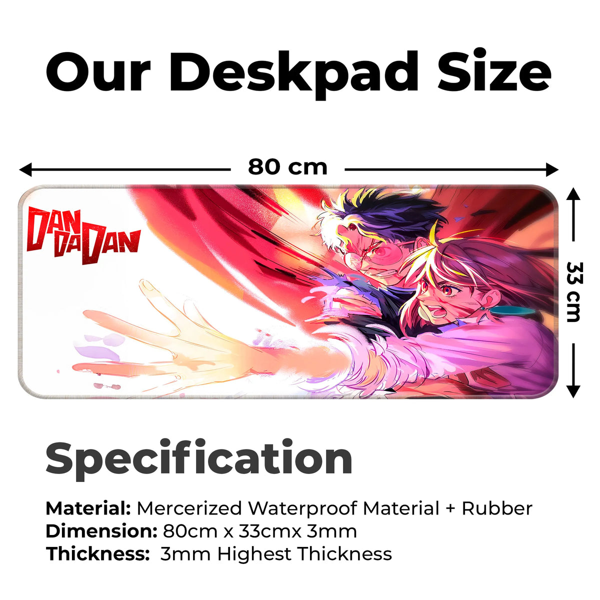 Dandadan Anime Action Scene Deskmat