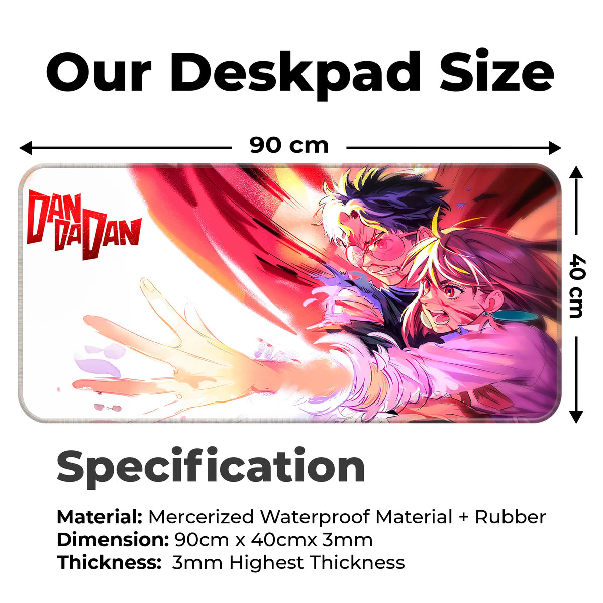 Dandadan Anime Action Scene Deskmat