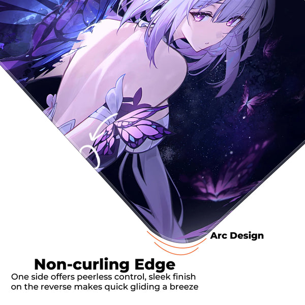 Anime Butterfly Fairy Girl Purple Wings Deskmat