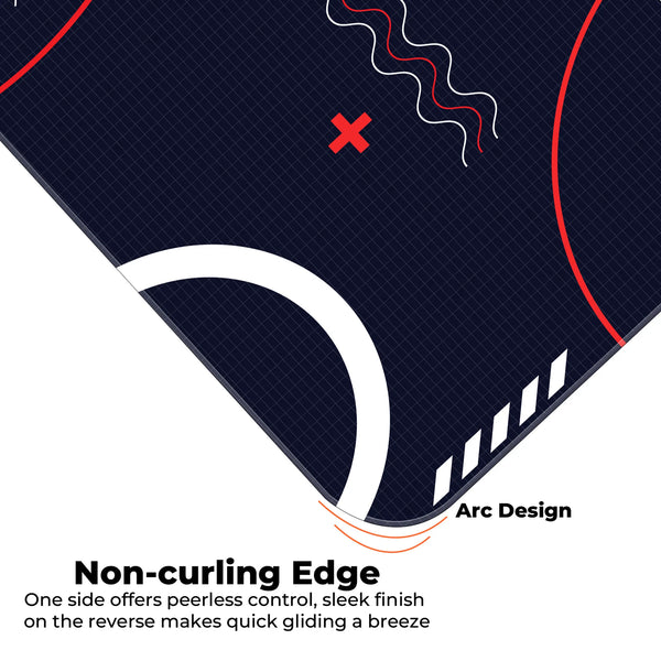 Abstract Red & White Geometric Design Deskmat