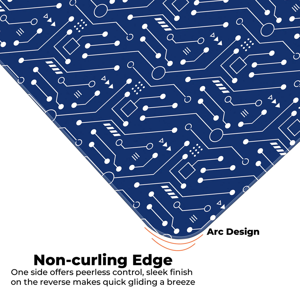 Blue Circuit Board Tech Pattern Deskmat