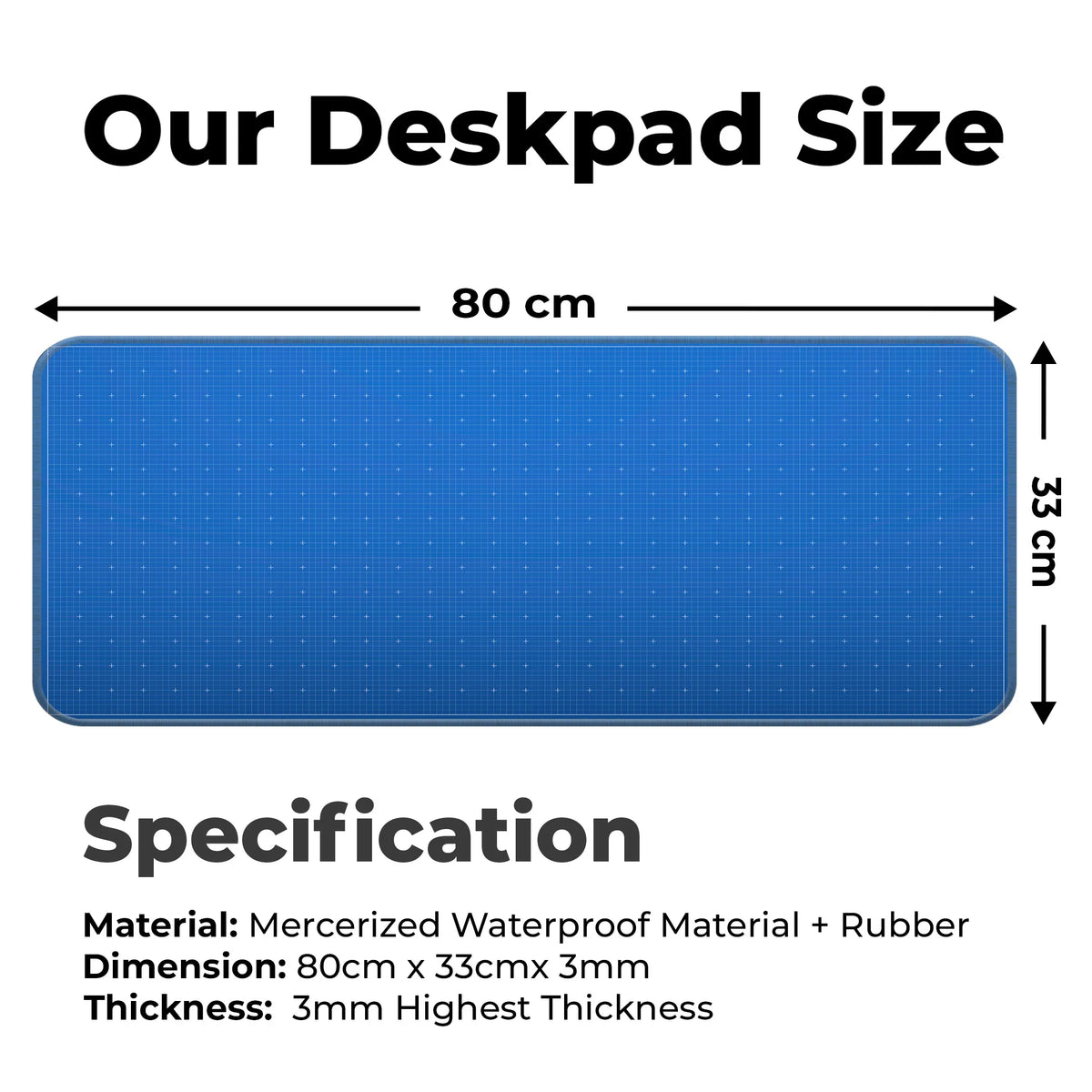 Blueprint Grid Minimal Design Deskmat