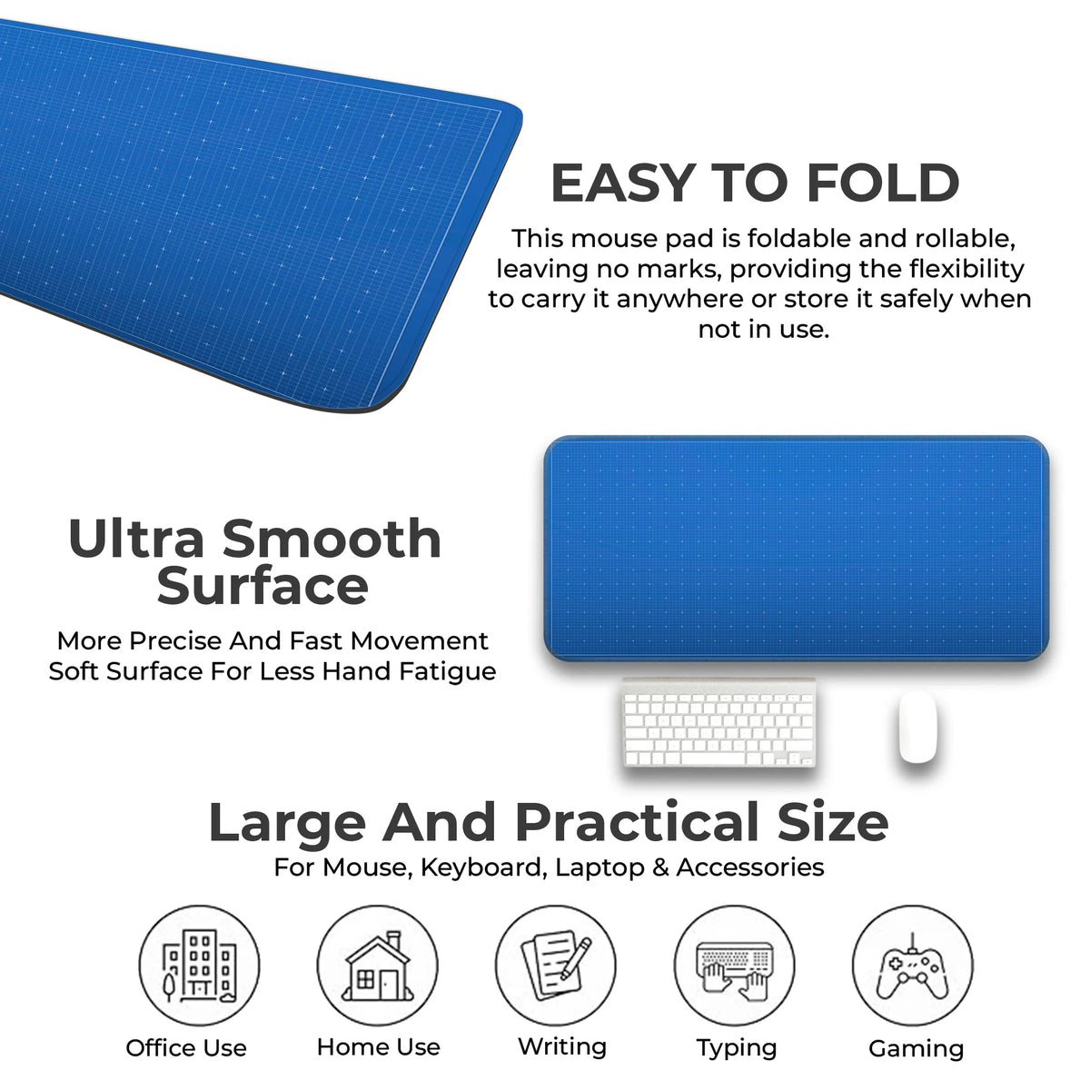 Blueprint Grid Minimal Design Deskmat