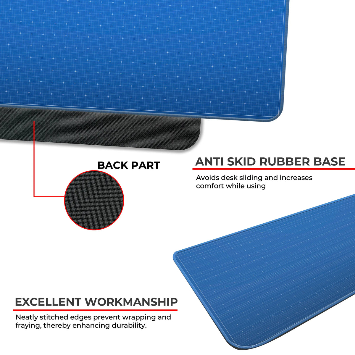 Blueprint Grid Minimal Design Deskmat