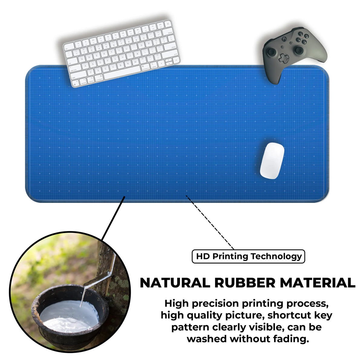 Blueprint Grid Minimal Design Deskmat