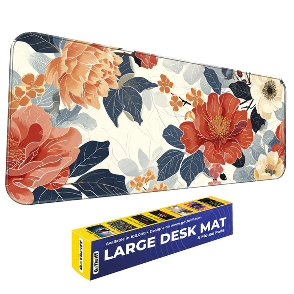 Elegant Floral Bloom Art Deskmat
