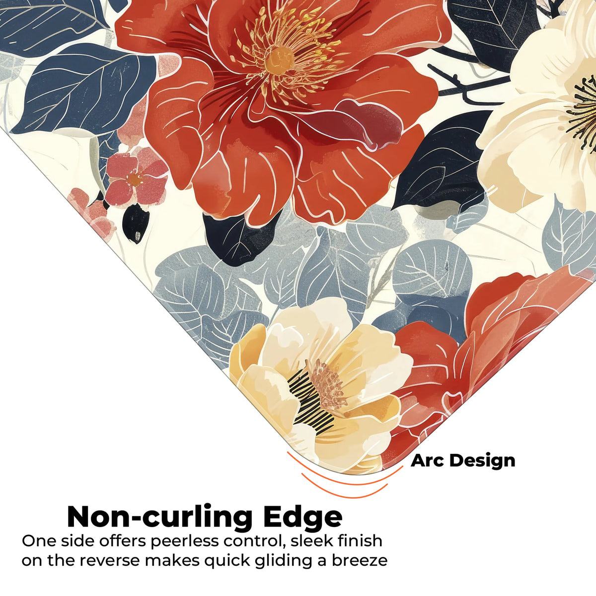 Elegant Floral Bloom Art Deskmat