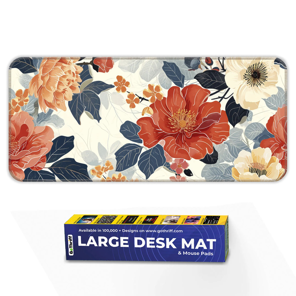 Elegant Floral Bloom Art Deskmat