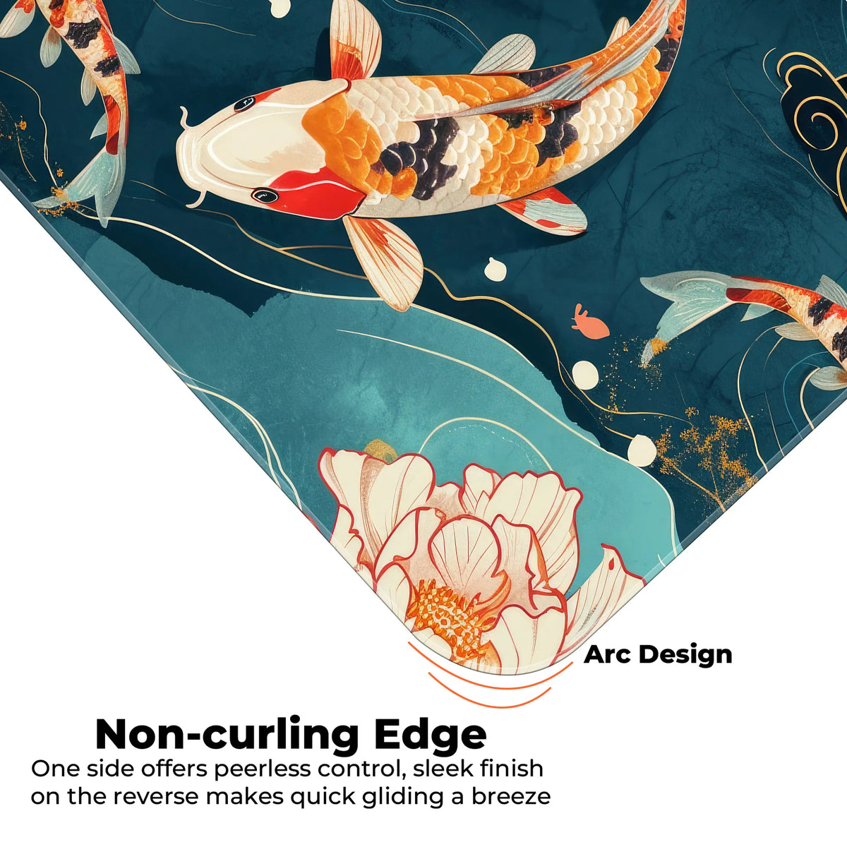 Japanese Koi Pond Lotus Deskmat