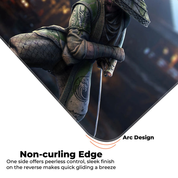 Samurai Warrior Japan Night Scene Deskmat