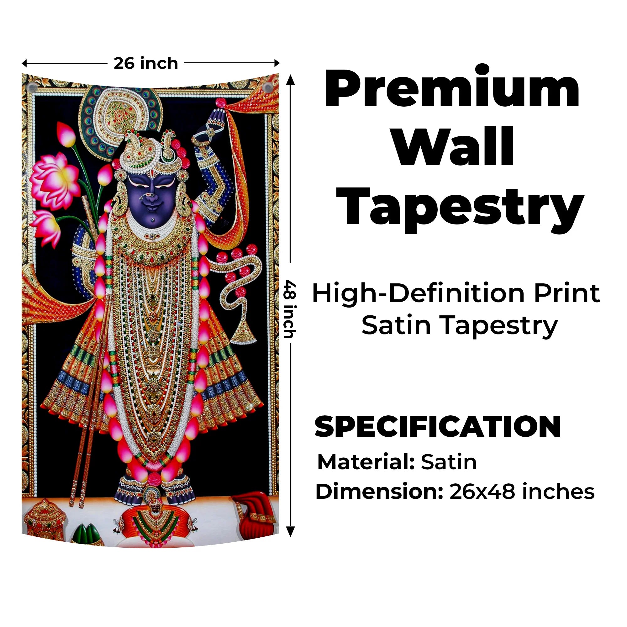 Shrinathji Devotional Tapestry