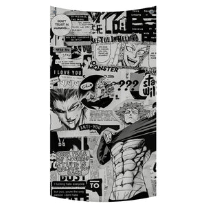 Manga Collage Aesthetic Tapestry