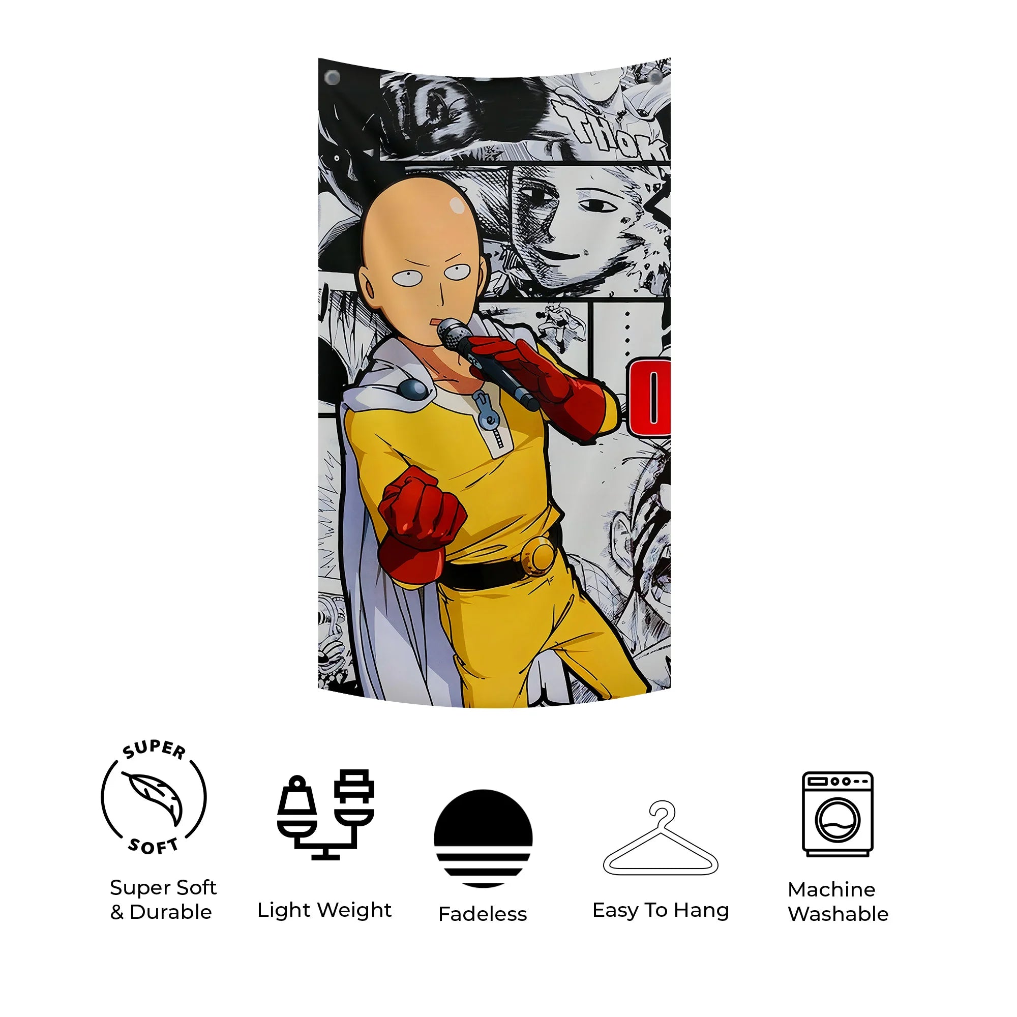 Saitama Singing Meme Tapestry