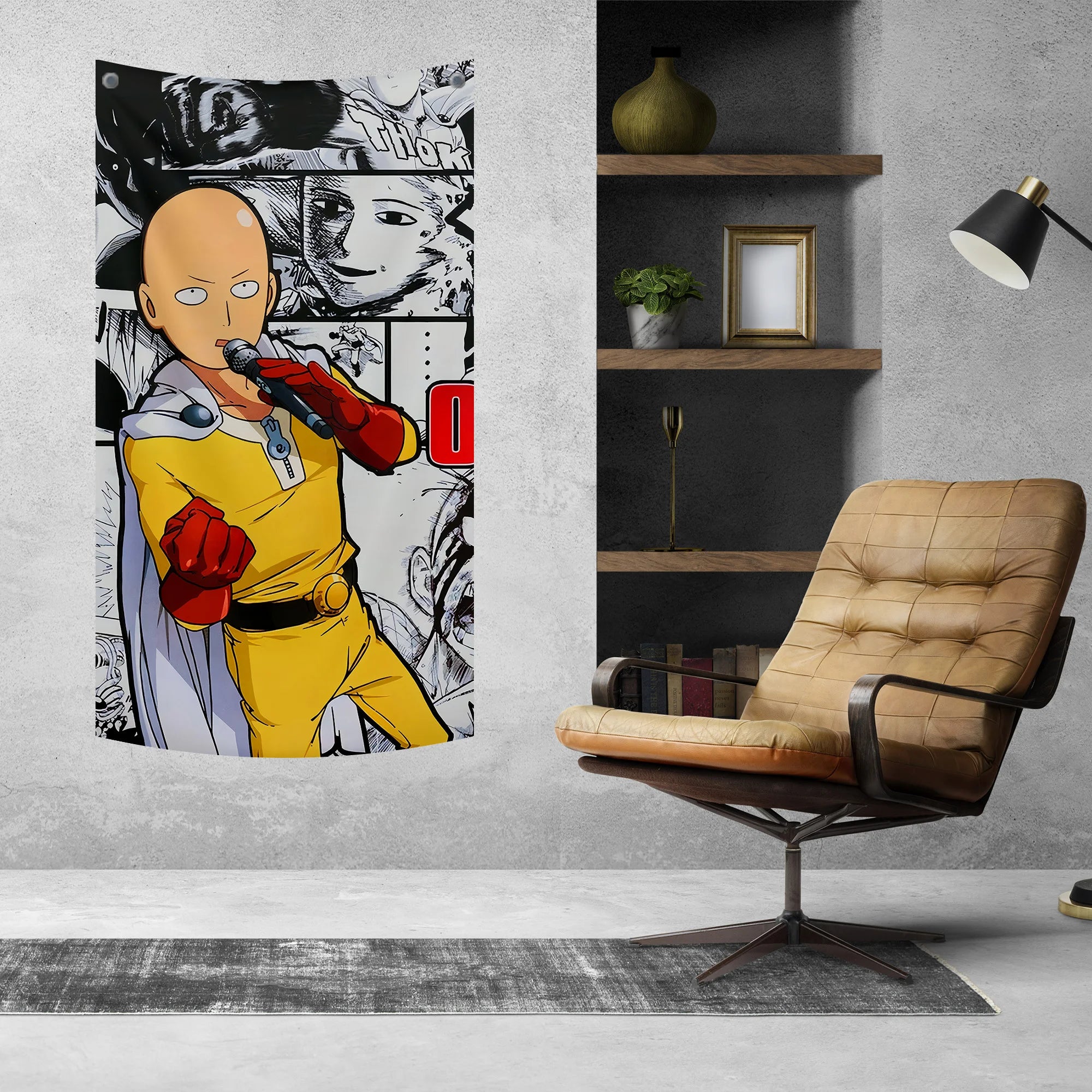 Saitama Singing Meme Tapestry