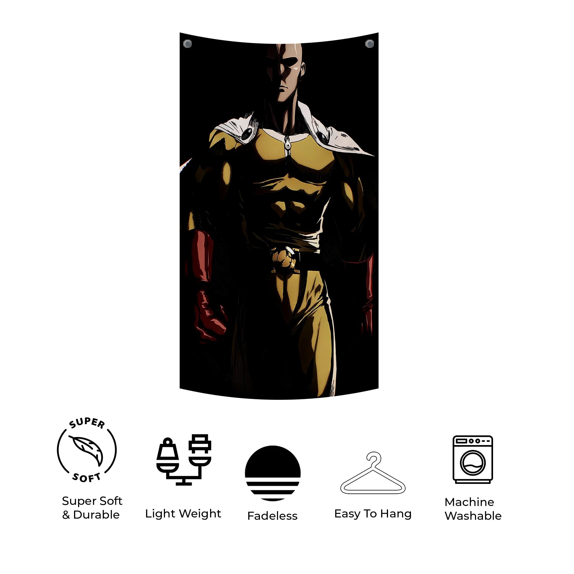 Saitama Intense Power Stance Tapestry