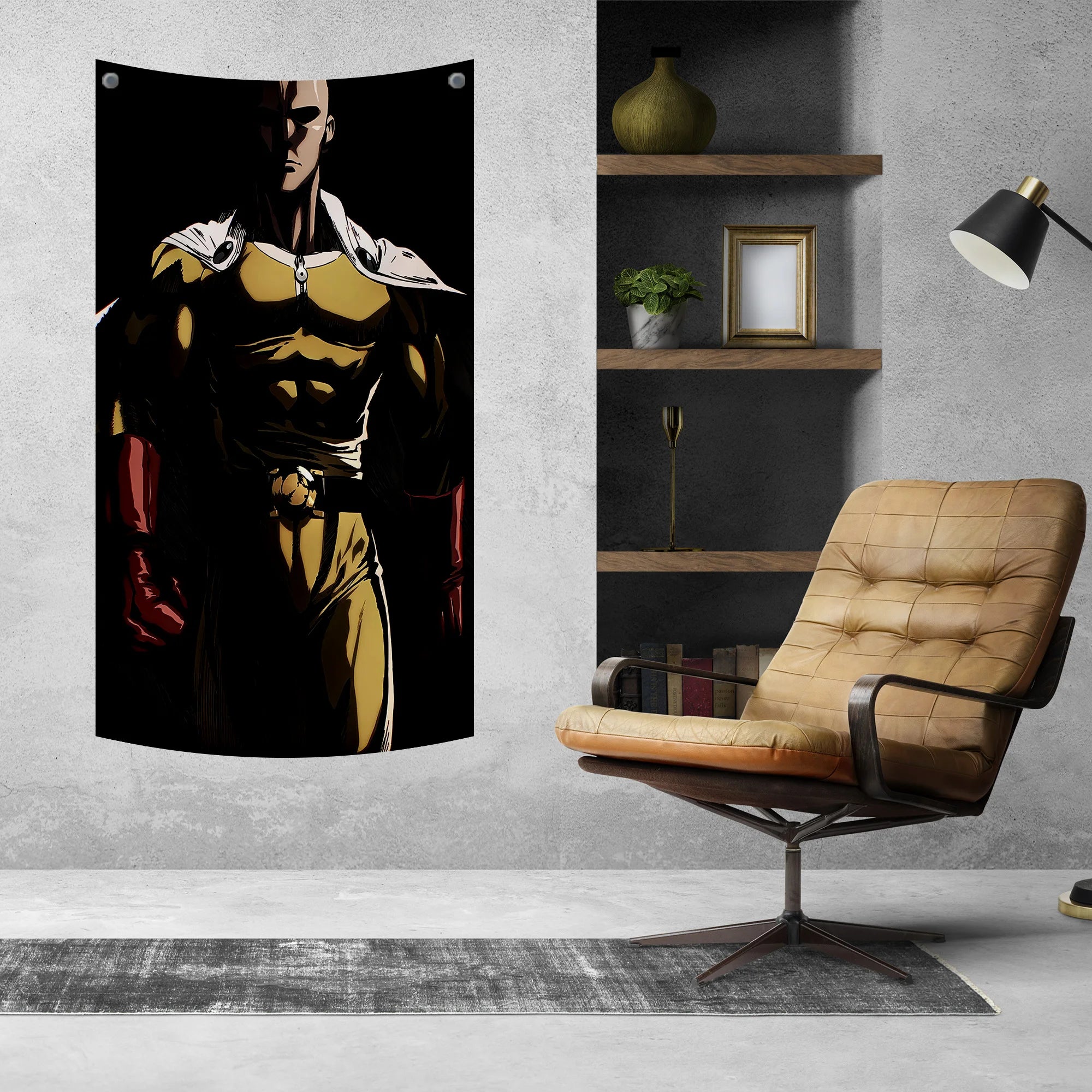 Saitama Intense Power Stance Tapestry