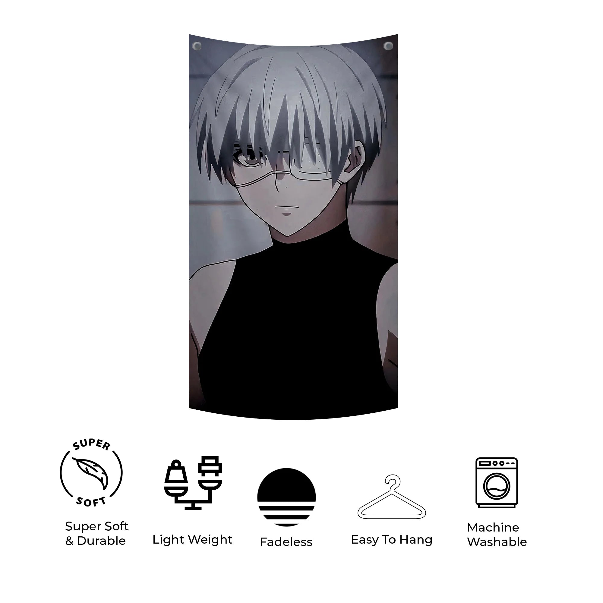 Kaneki Ken Dark Aesthetic Tapestry