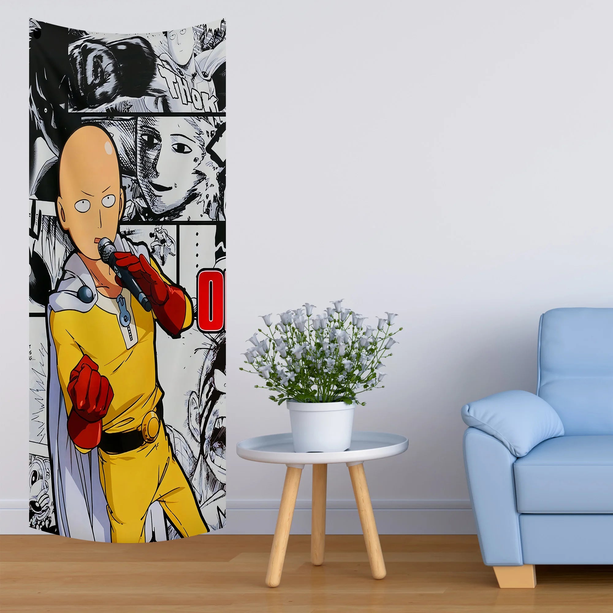 Saitama Singing Meme Tapestry