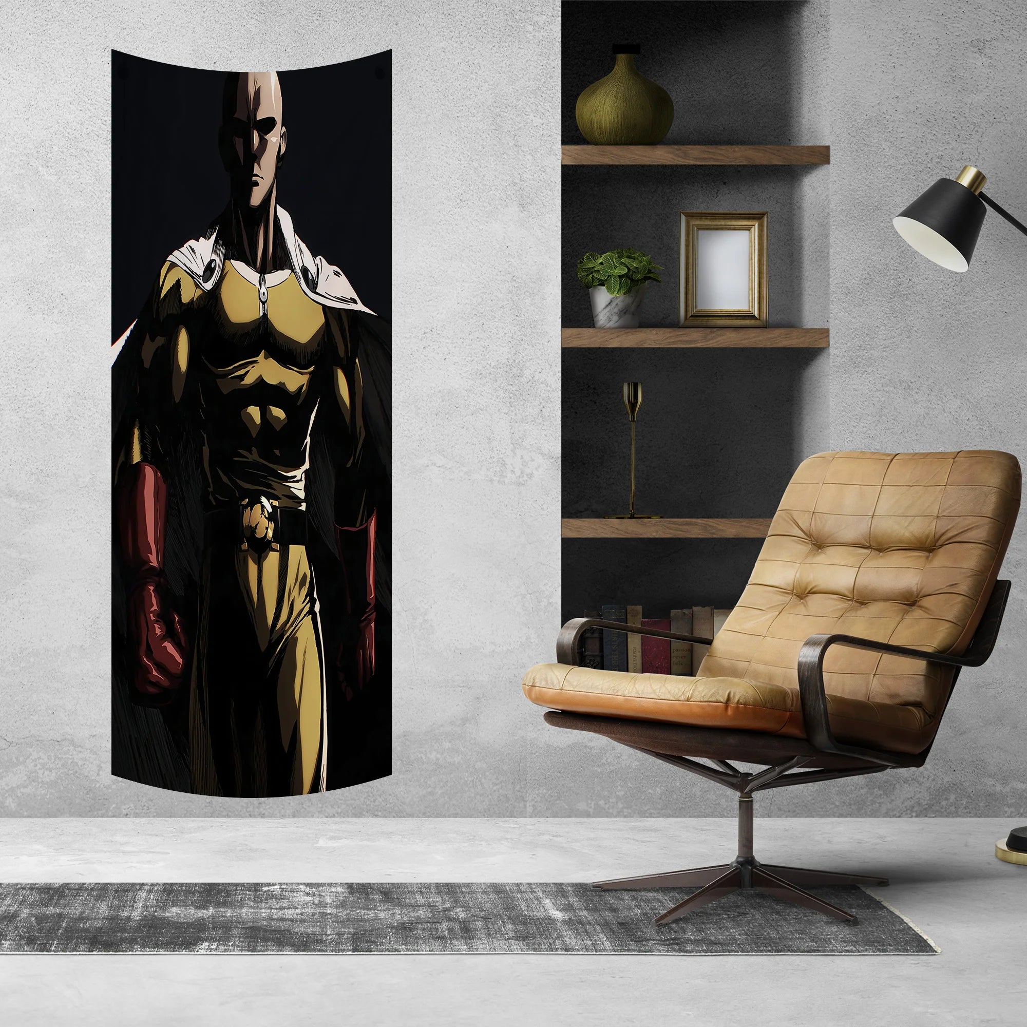 Saitama Intense Power Stance Tapestry