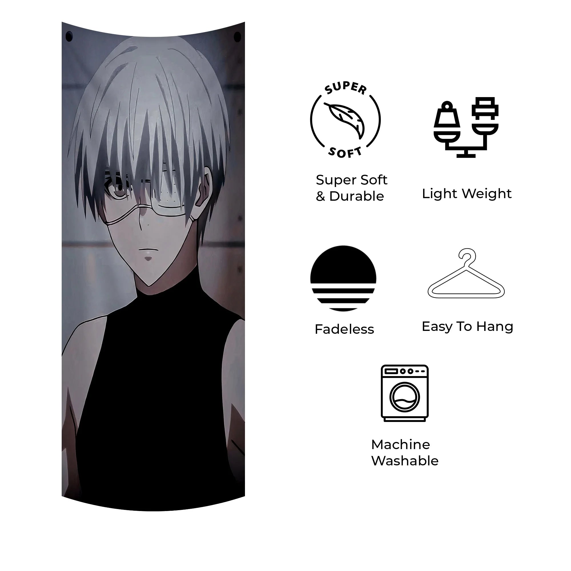 Kaneki Ken Dark Aesthetic Tapestry