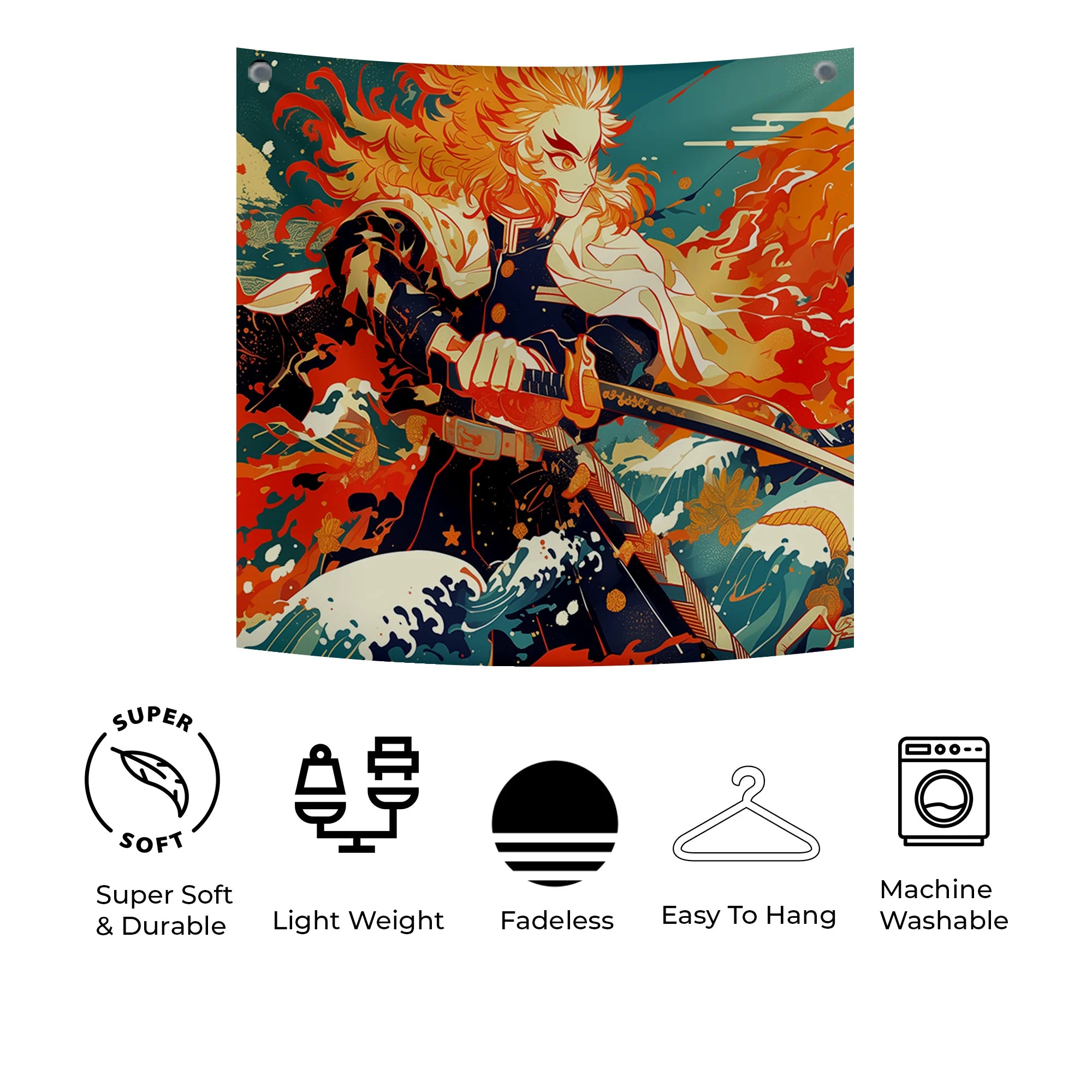 Rengoku Flame Hashira Tapestry