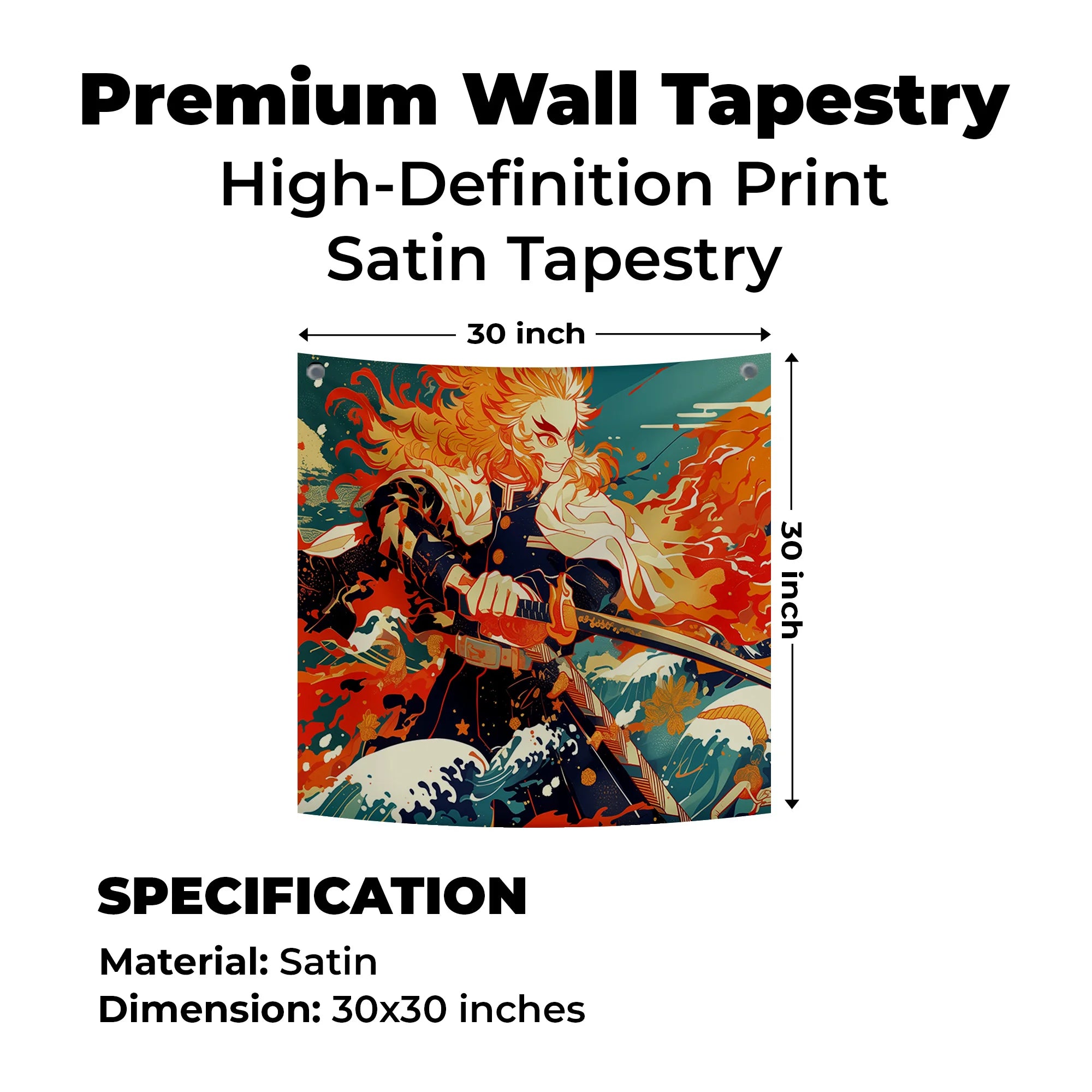 Rengoku Flame Hashira Tapestry