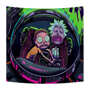 Rick and Morty Intergalactic Ride Tapestry