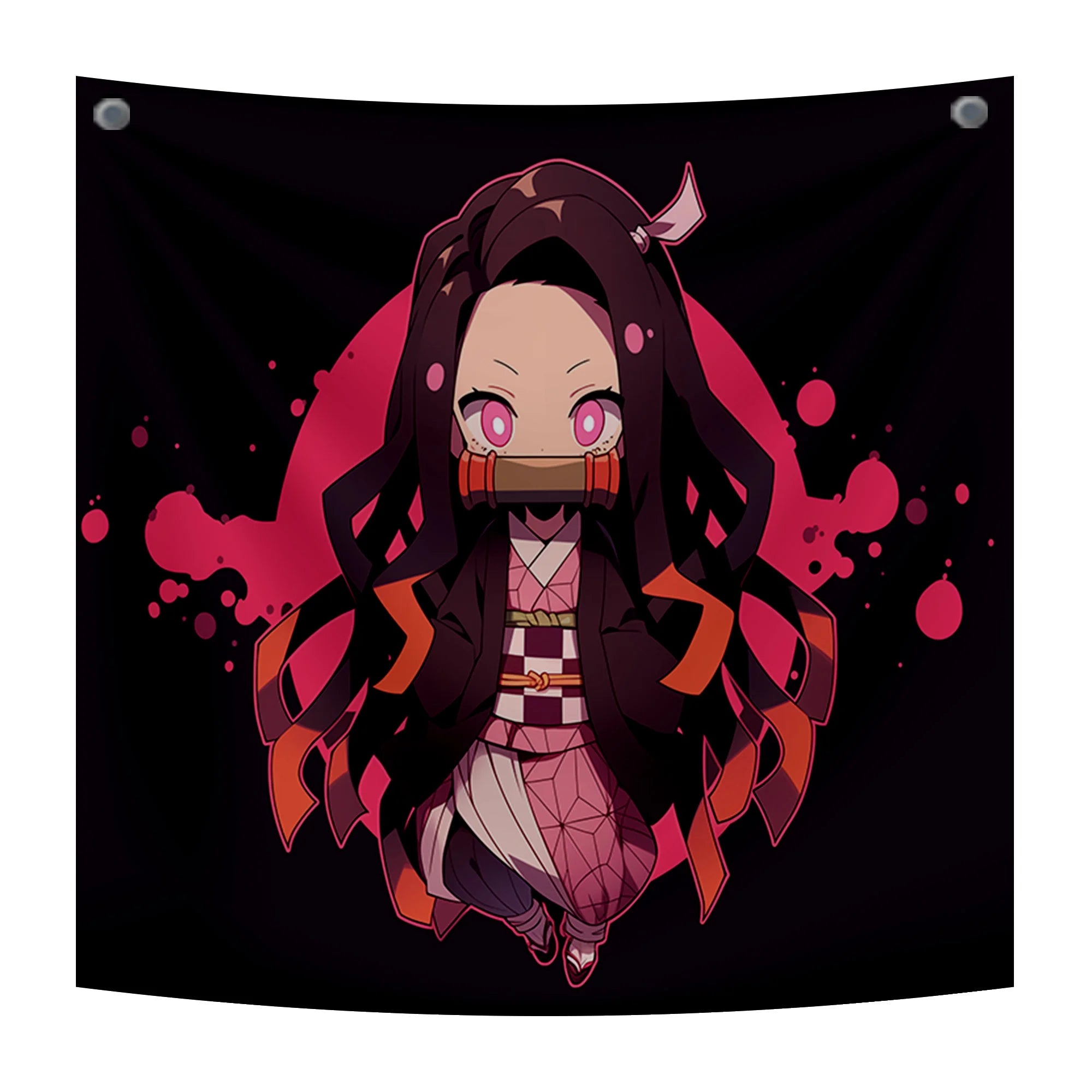 Nezuko Chibi Art Tapestry