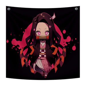 Nezuko Chibi Art Tapestry