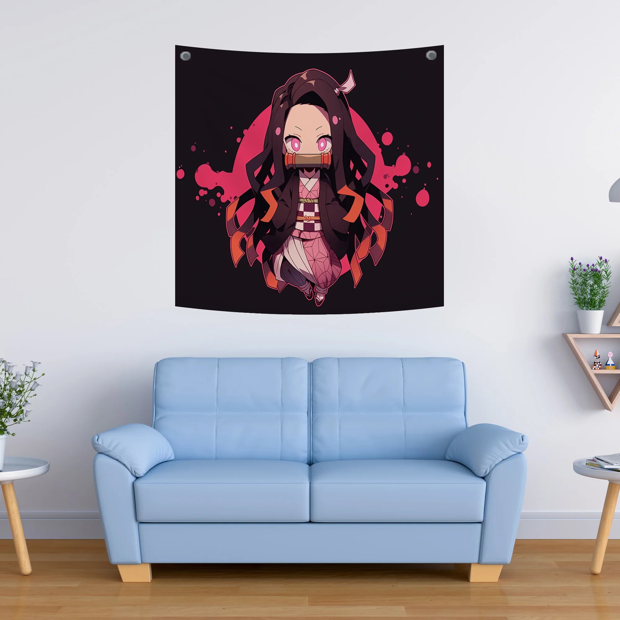 Nezuko Chibi Art Tapestry