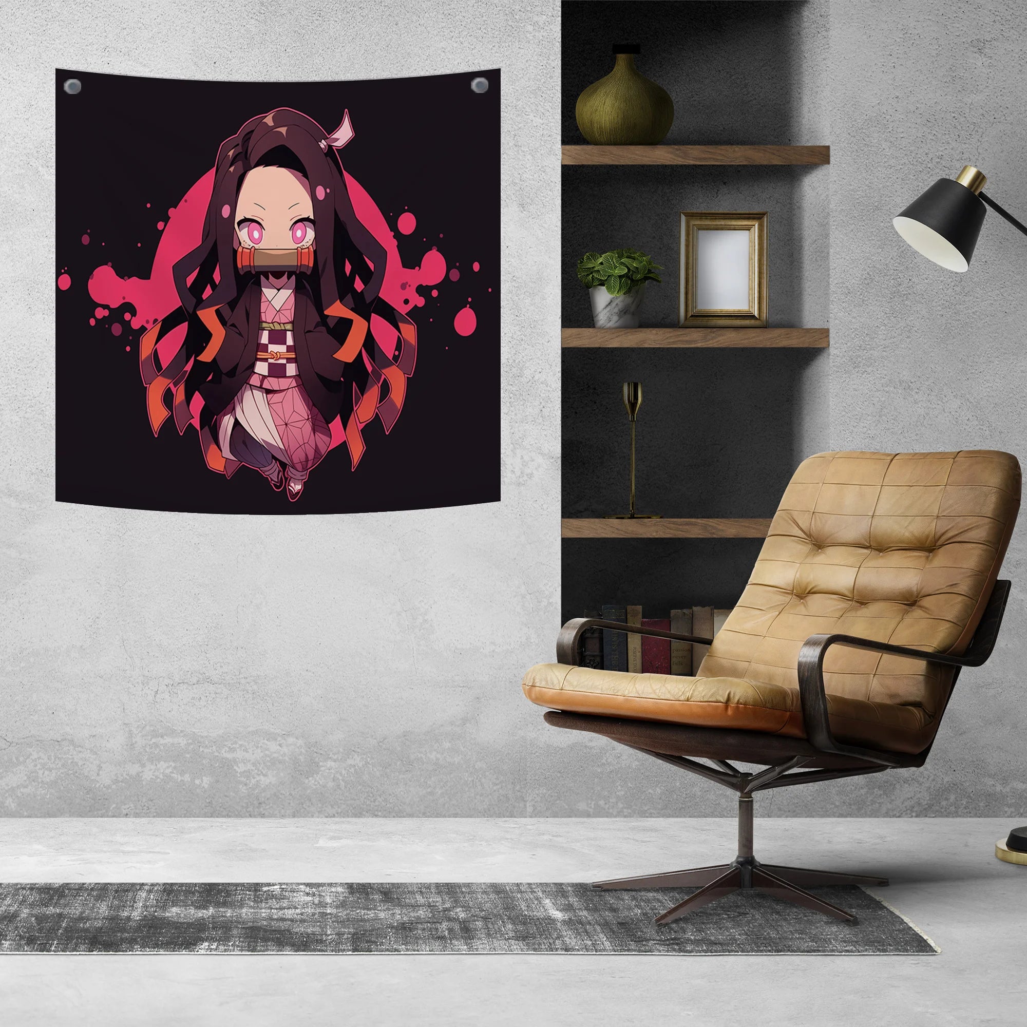 Nezuko Chibi Art Tapestry