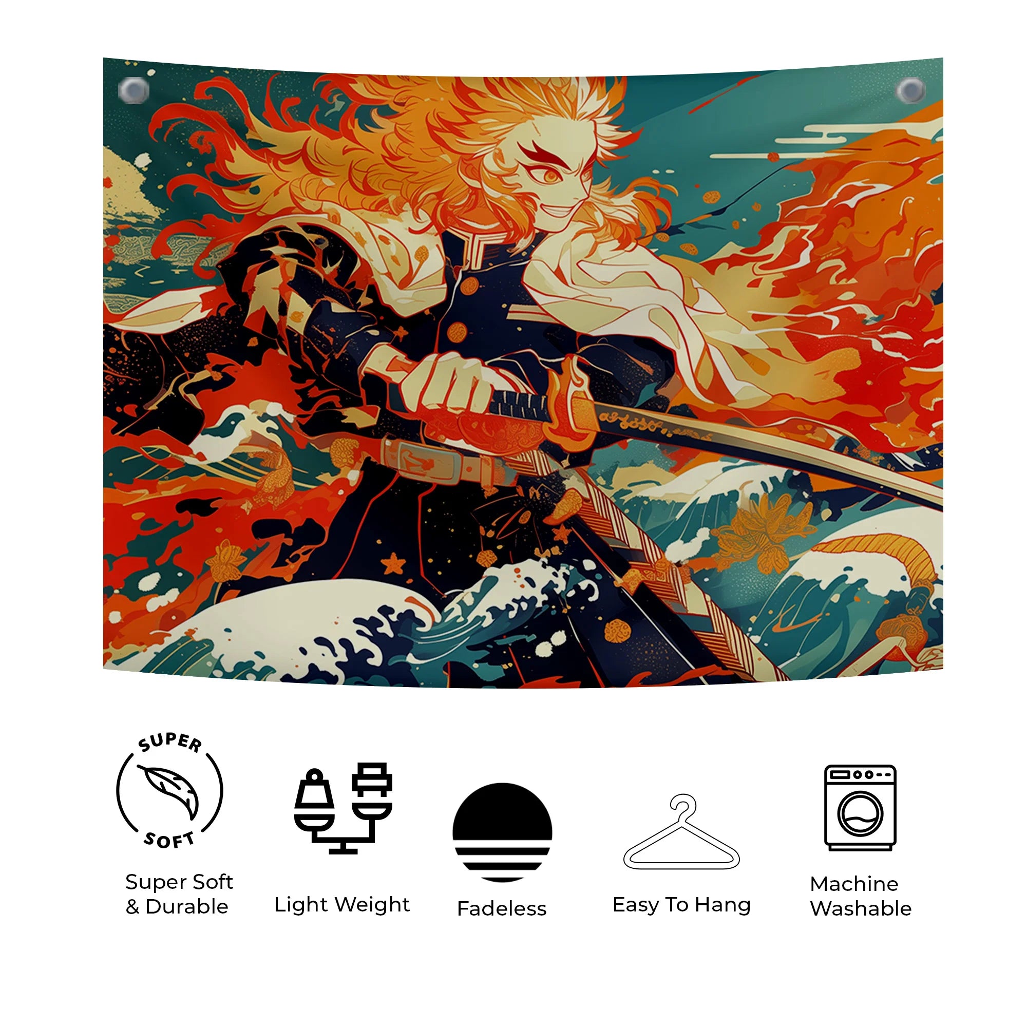 Rengoku Flame Hashira Tapestry