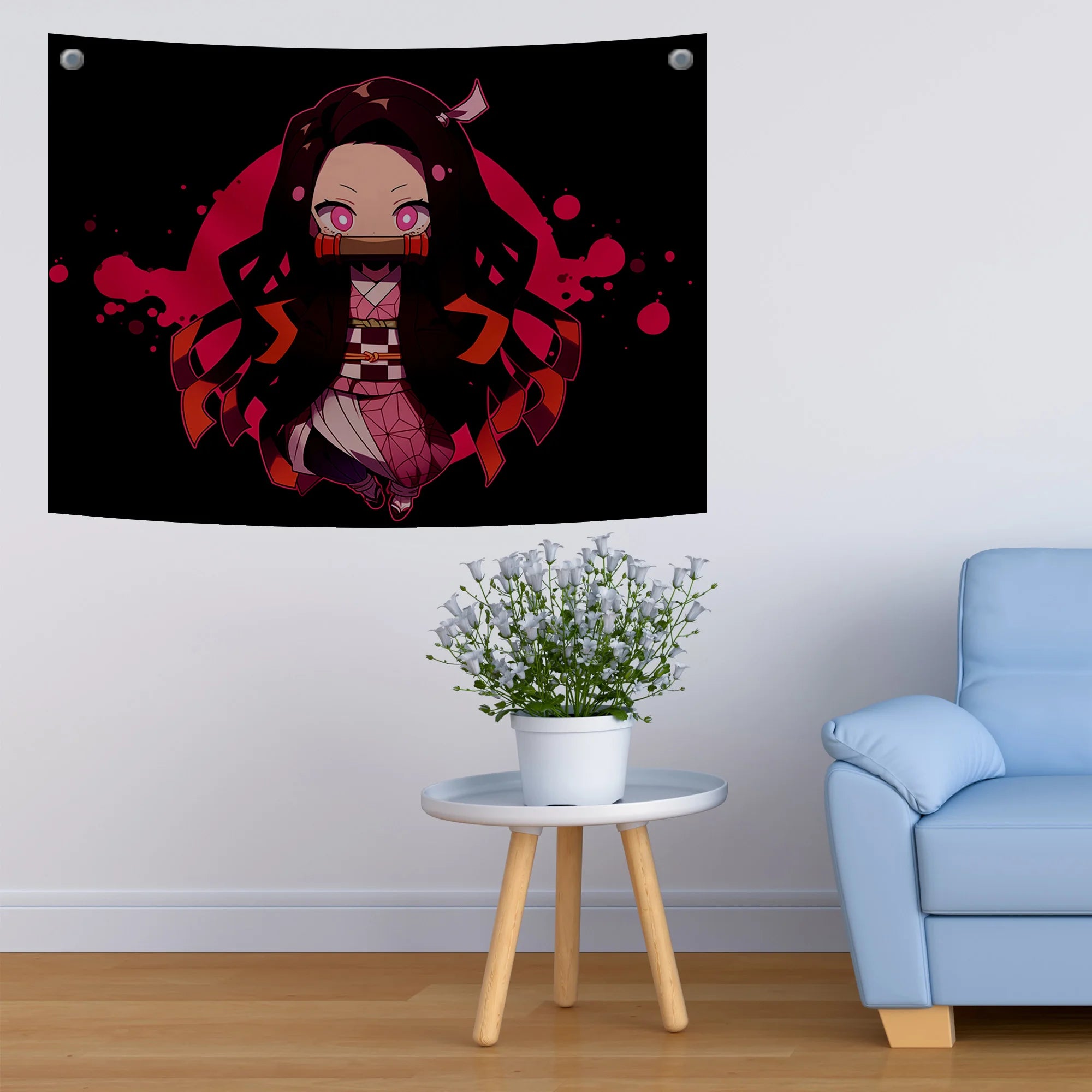 Nezuko Chibi Art Tapestry