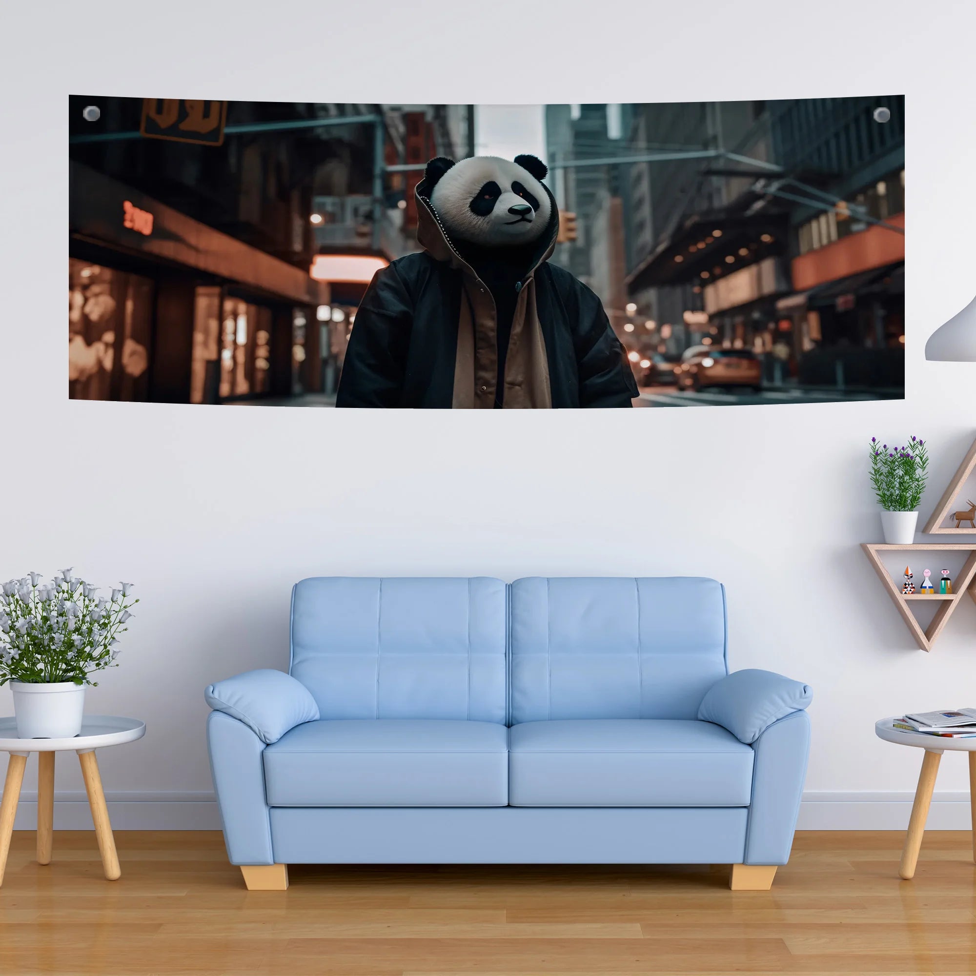 Panda Streetwear Aesthetic Tapestry