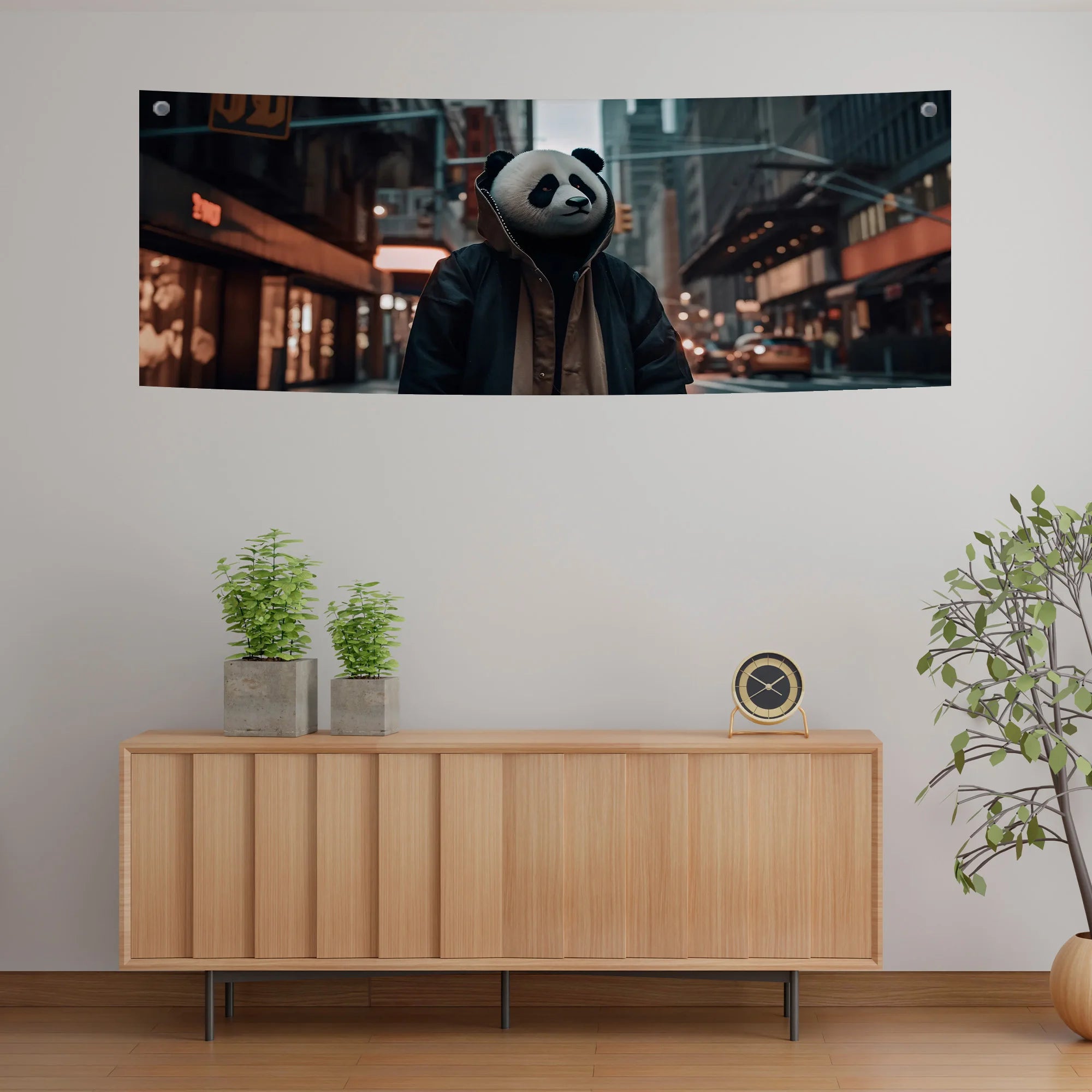 Panda Streetwear Aesthetic Tapestry