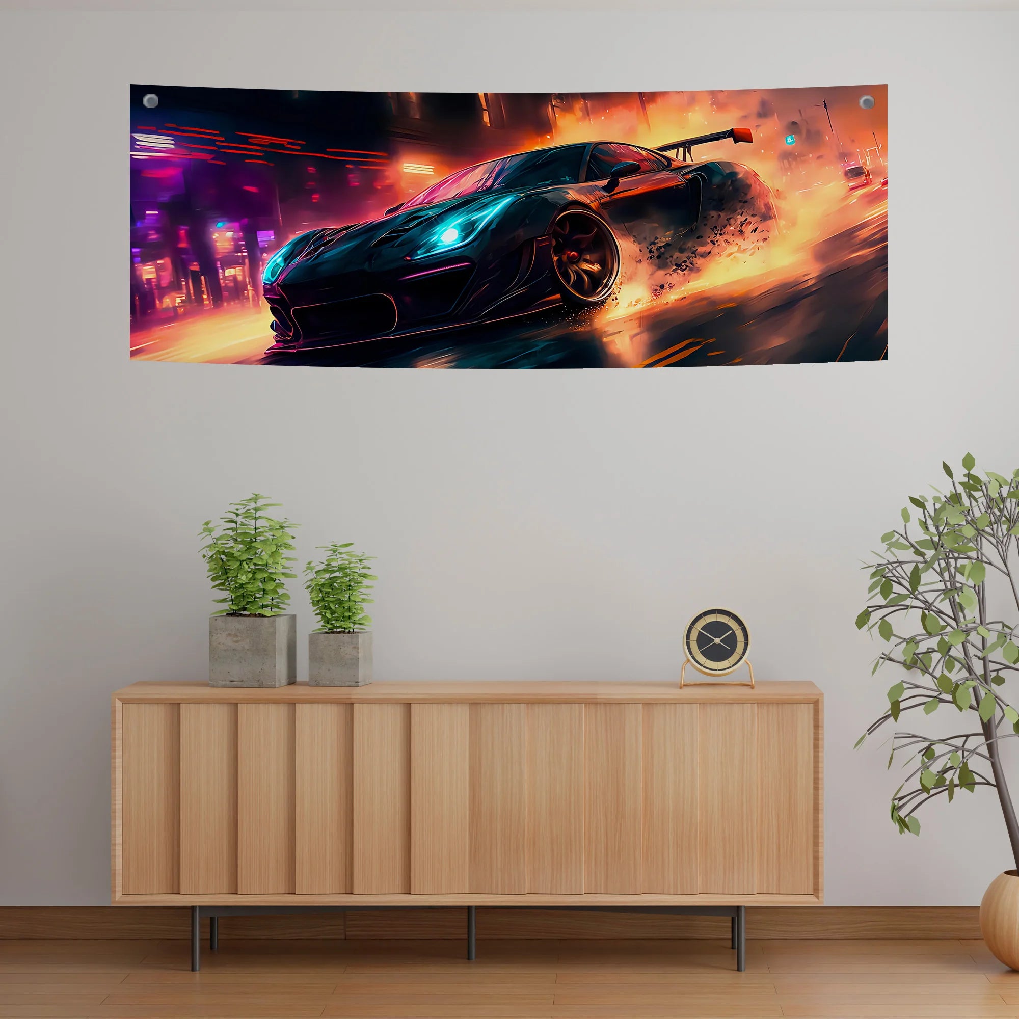 Neon Speed Racer Tapestry