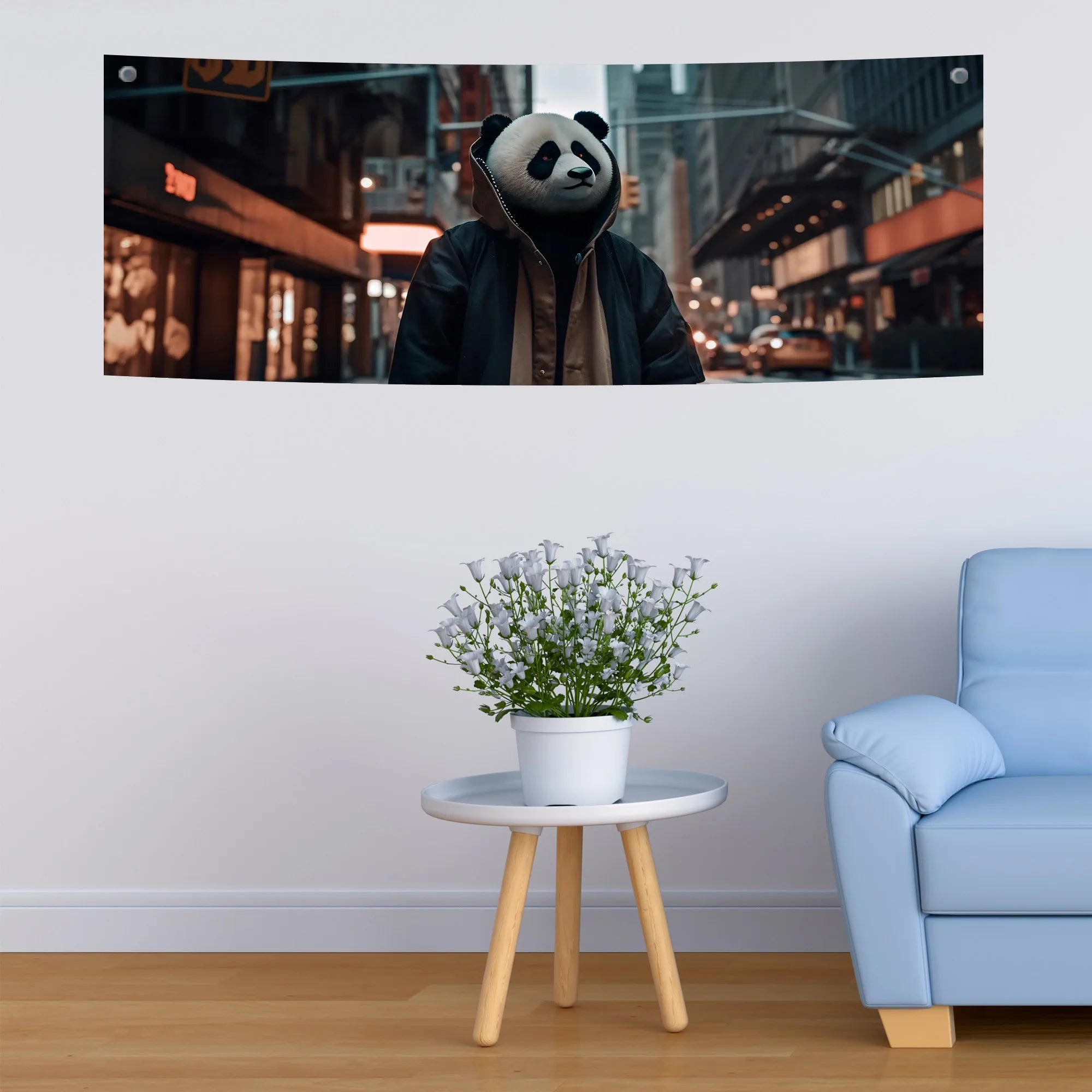 Panda Streetwear Aesthetic Tapestry