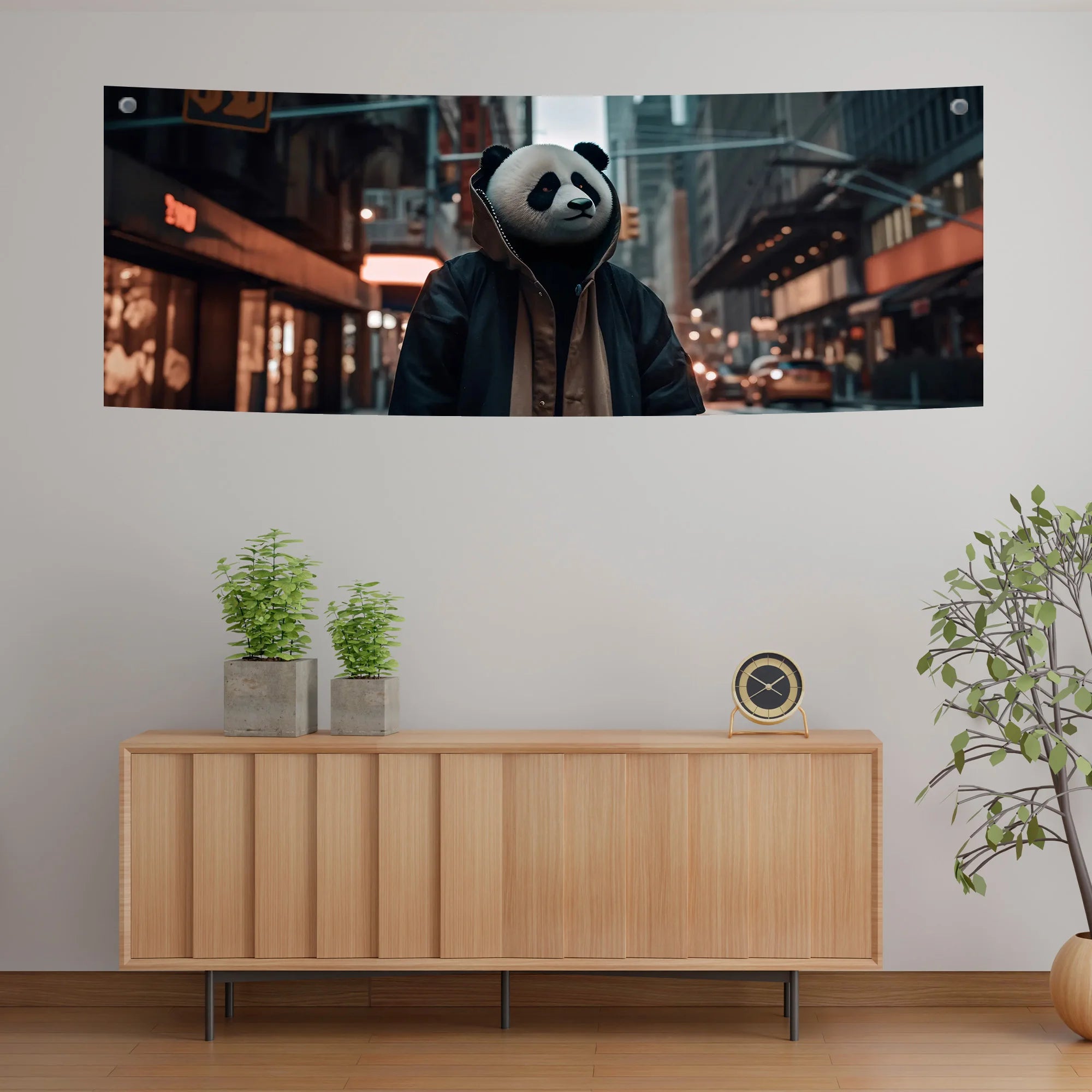 Panda Streetwear Aesthetic Tapestry