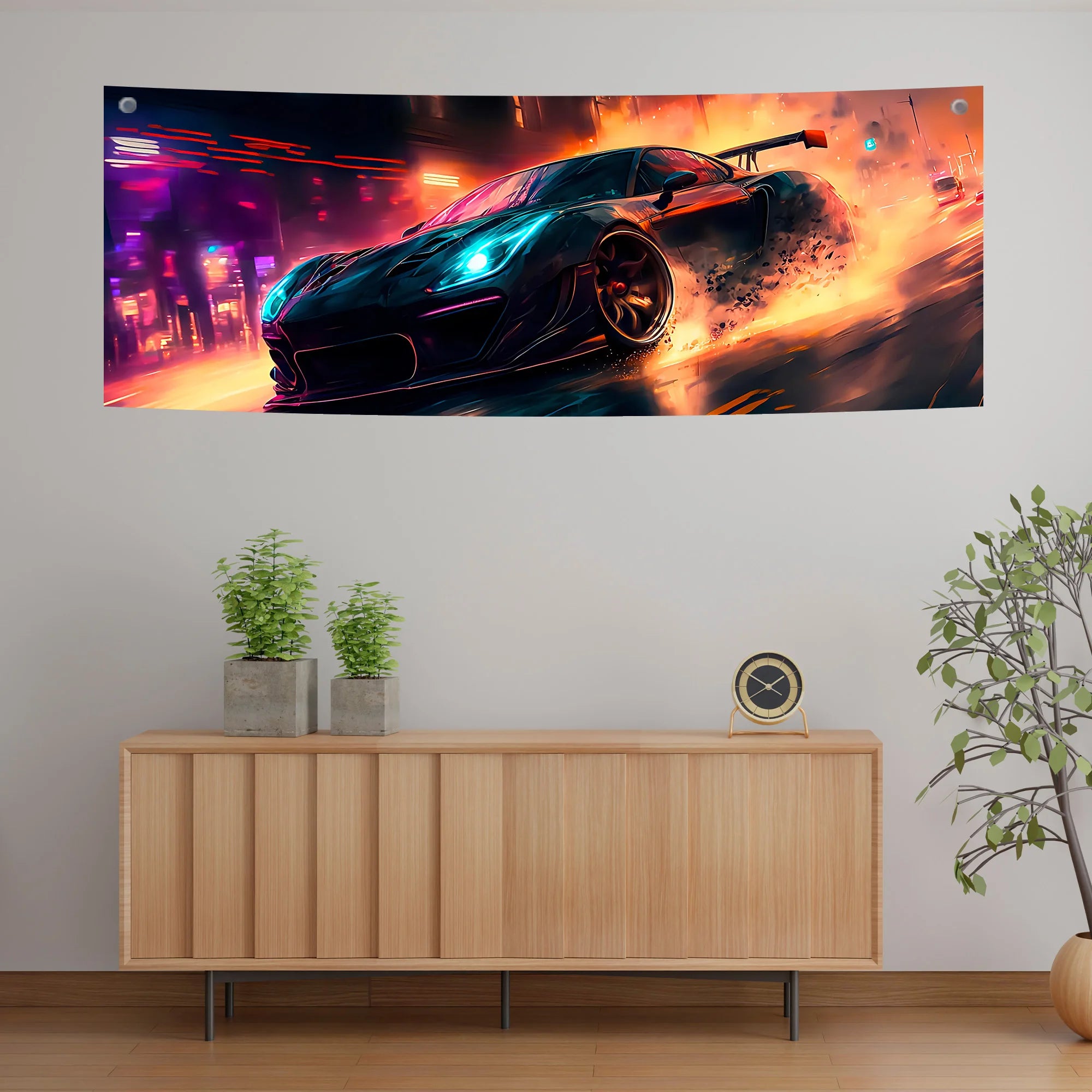 Neon Speed Racer Tapestry