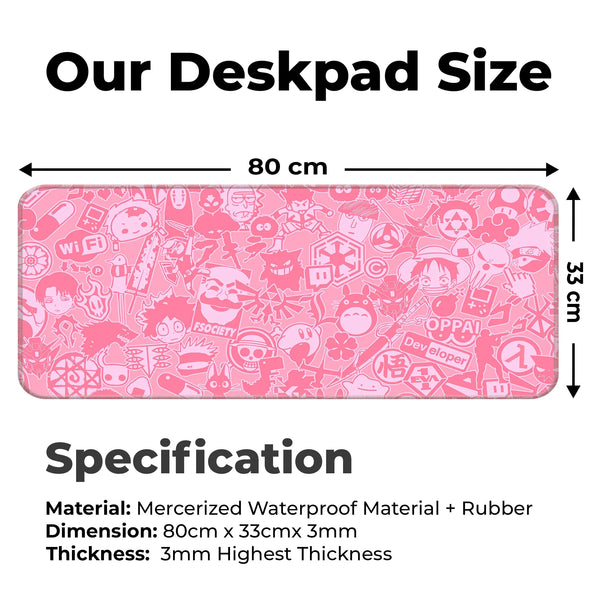 Anime Sticker Collage Deskmat