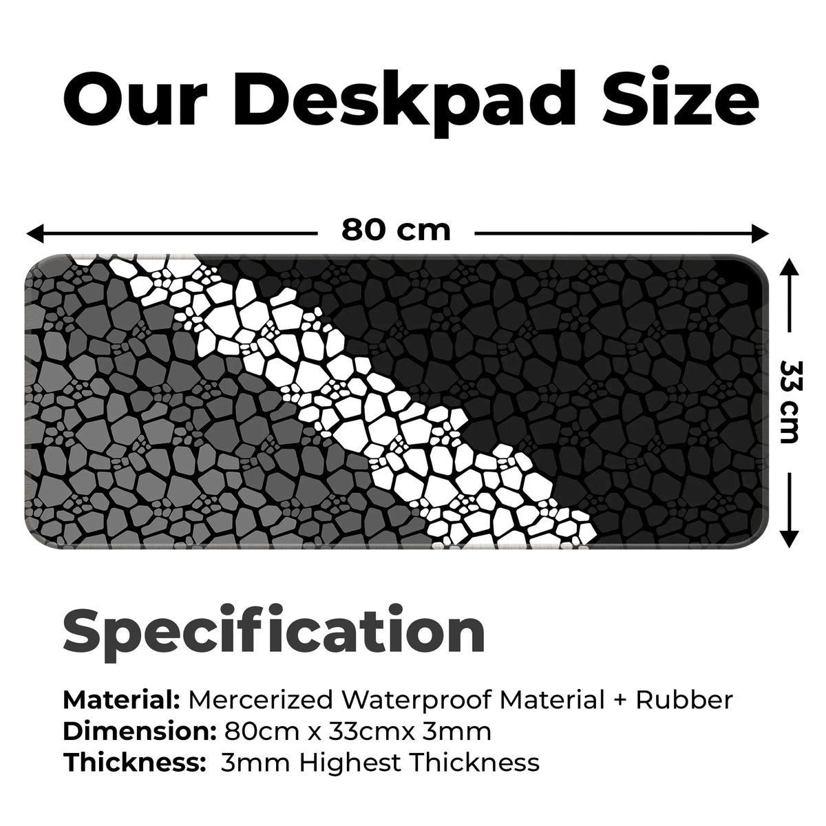 Marble Design Desk Mat