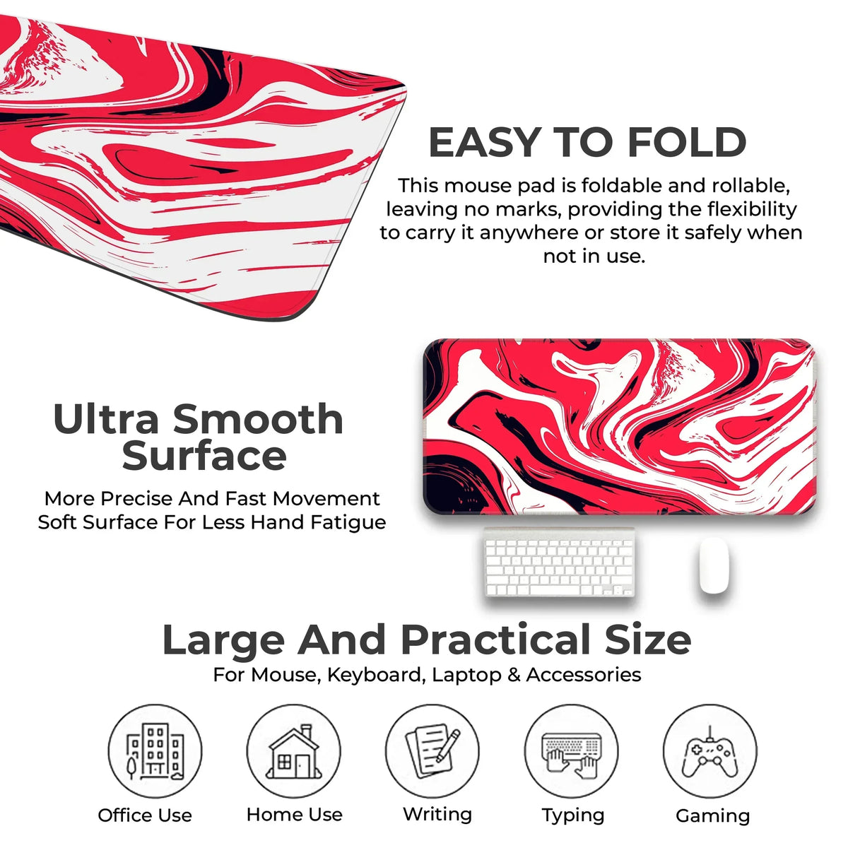 Marble theme Design Desk Mat