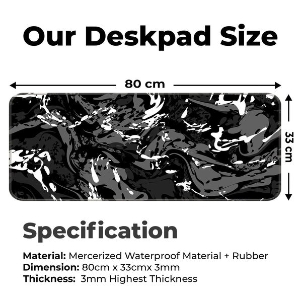 Marble theme Design Desk Mat