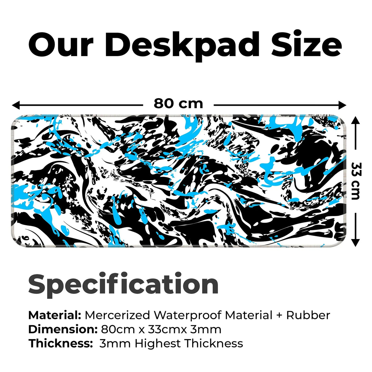 Marble theme Design Desk Mat