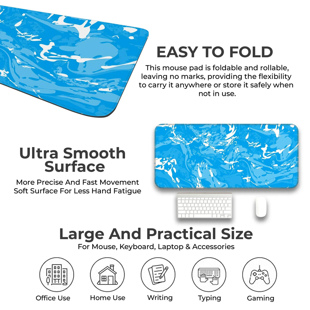 Marble theme Design Desk Mat