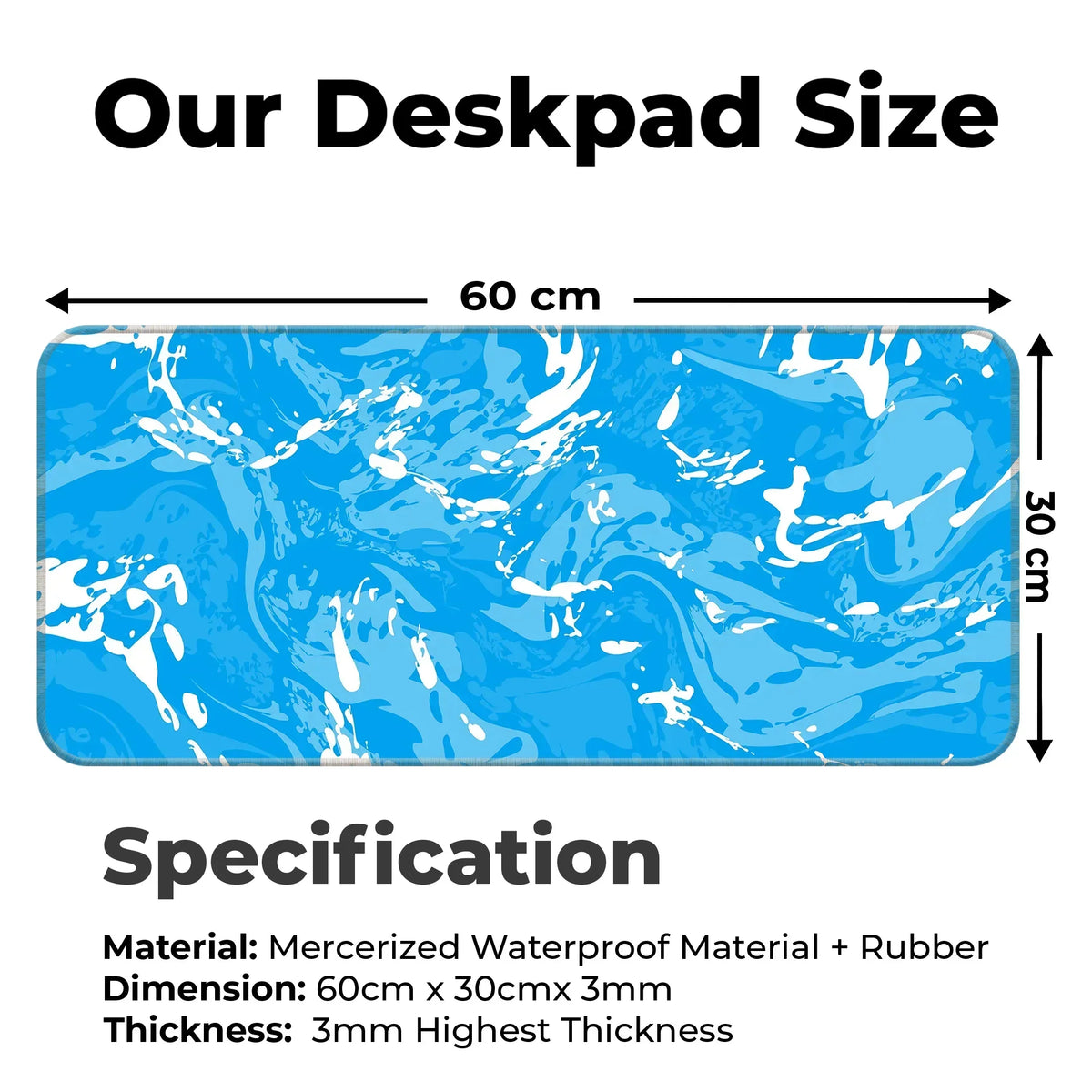 Marble theme Design Desk Mat