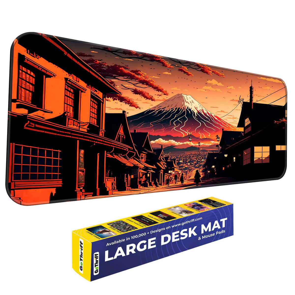 Mt. Fuji Sunset Street View Deskmat
